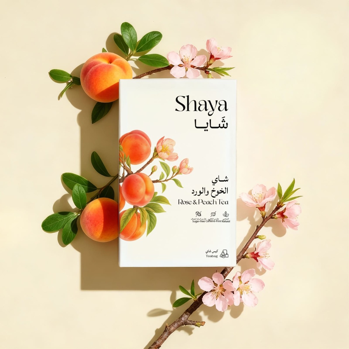 SHAYA ROSE AND PEASCH TEA 20 BAGS