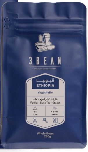 Coffee bean 3bean ethiopia yirgacheffe 250g