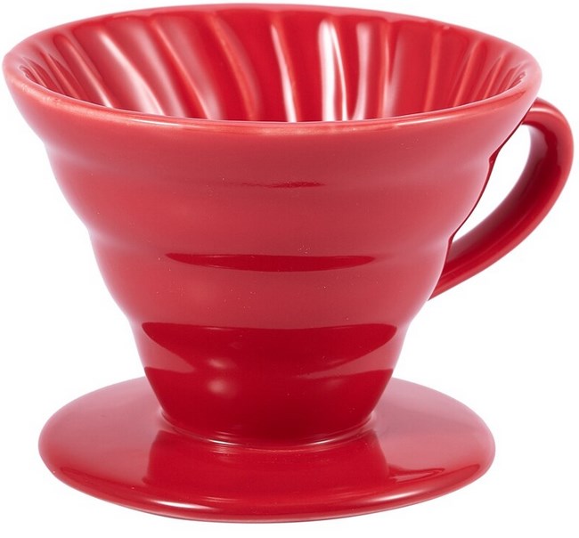 Coffee ceramic dripper v60 v02 1-4 cups red