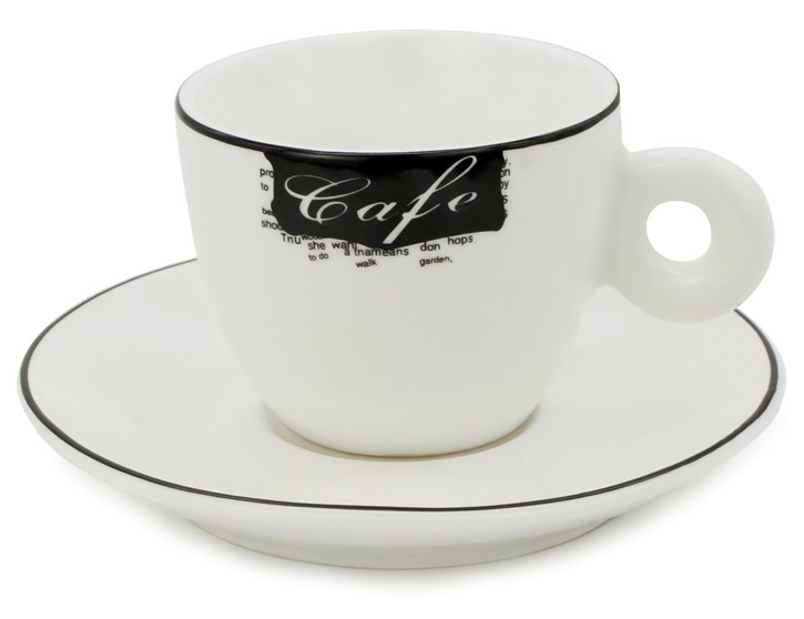 Coffee cup with plate 120ml cafe