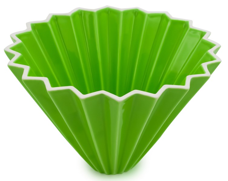 Coffee ciramic dripper zigzag v02 1-4 cups green
