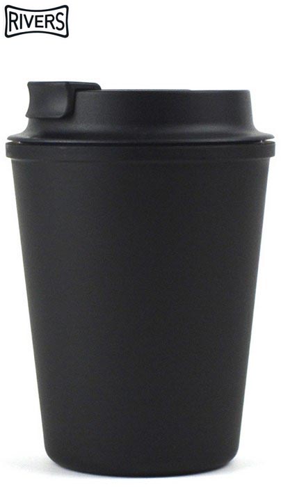 Rivers wallmug sleek reusable travel coffee cup - 350ml black