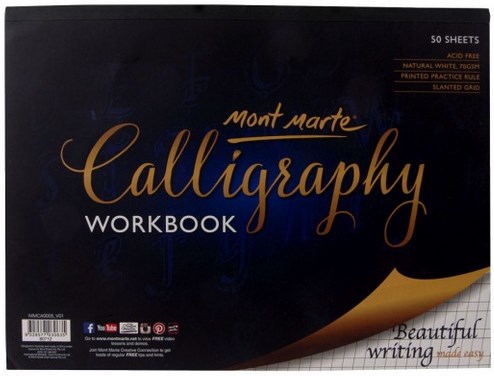 Mont marte calligraphy workbook 22.9x30.5cm 50 sheet mmca0005