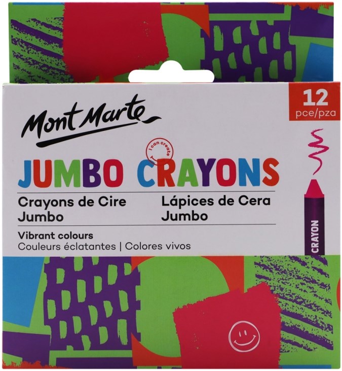Mont marte jumbo crayons 12pce mmkc0217