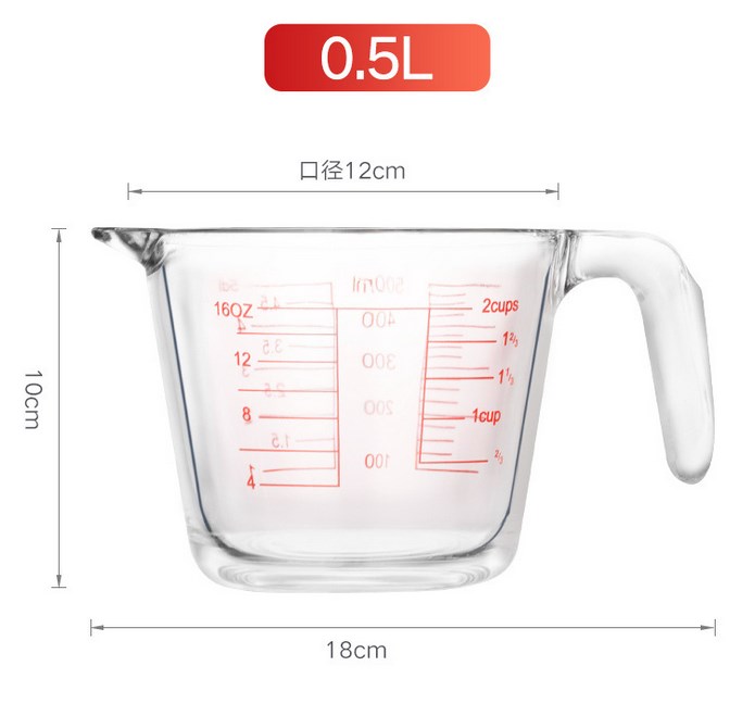 Mesure jug glass 500ml