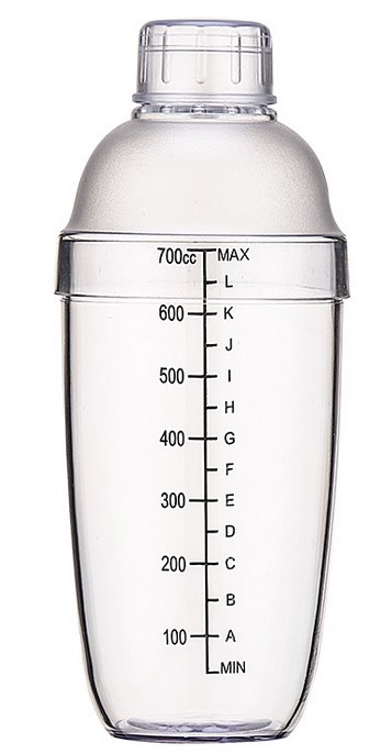 Coffee transparent shaker 700ml