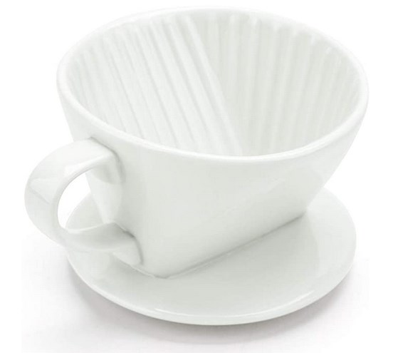 Coffee ceramic dripper 1-2 cups u101  white