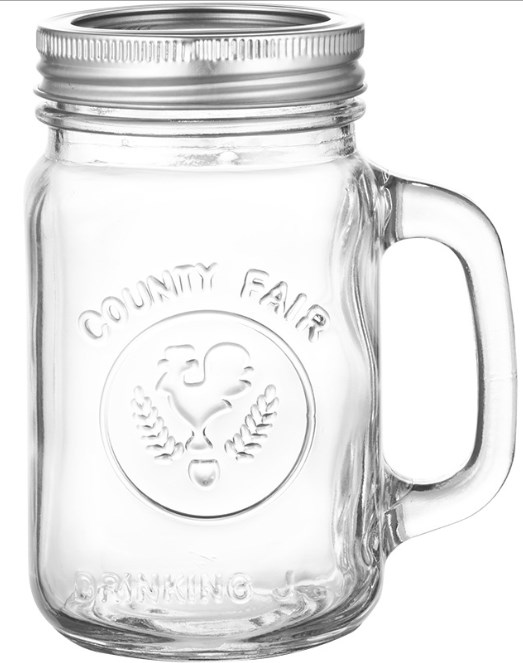 Mason jar glass cup 500ml