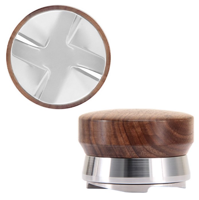 Coffee distributer wooden 4 blades 51mm