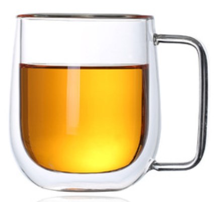 كوب زجاجي بجدار مزدوج عازل للحرارة سعة 250 مل-KR011482