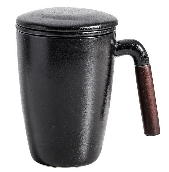 Coffee cup black with gift bag 450ml