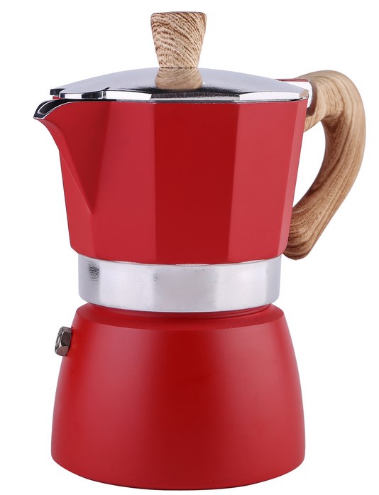 Coffee moka pot coffee maker 150ml red
