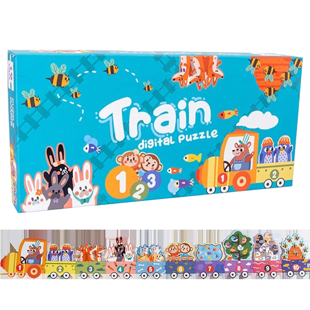 Toy train digital puzzle educational game kf159