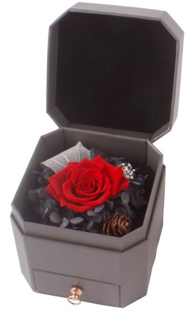 Gift box with rose e-351