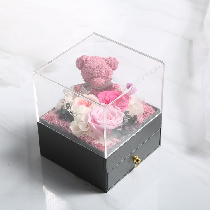 Gift box with rose e-352