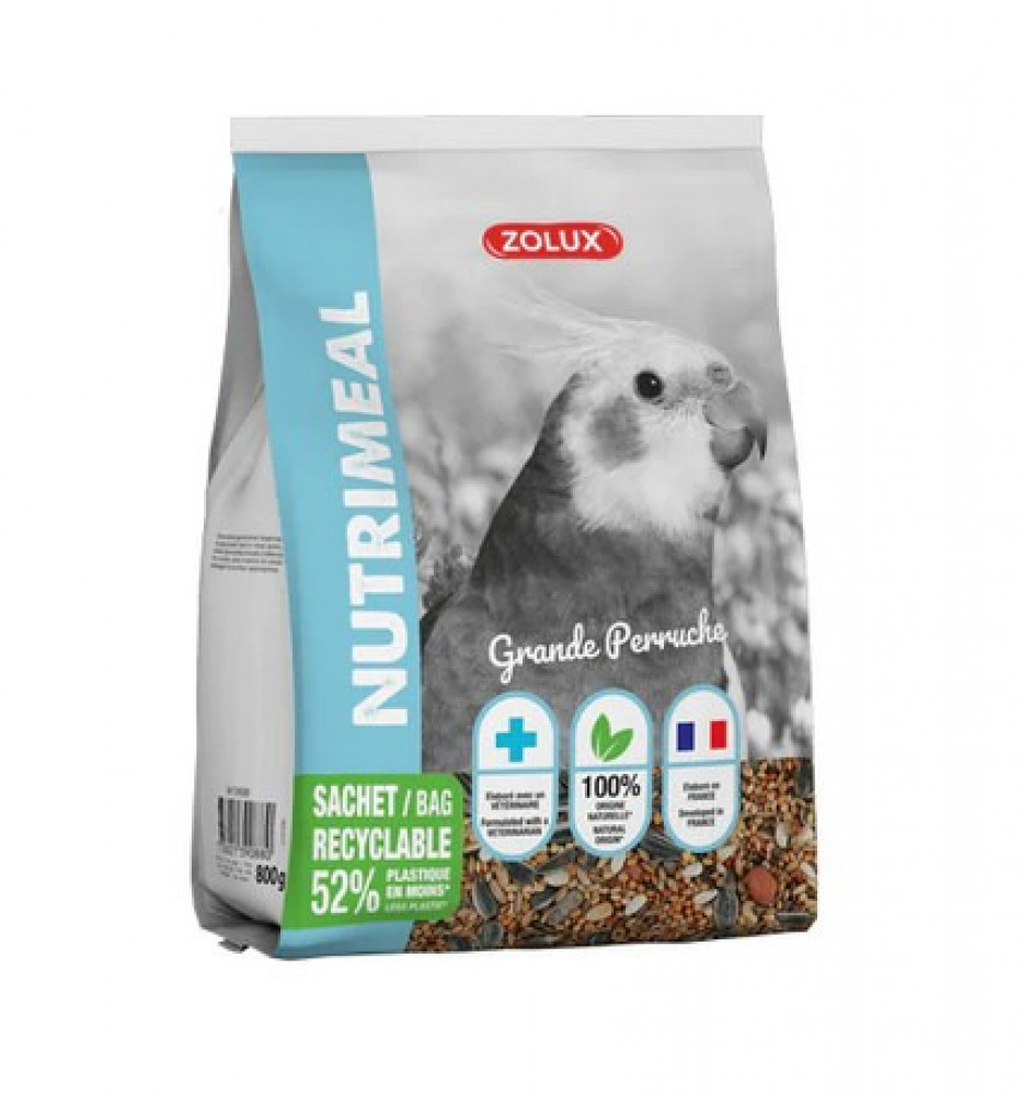 ZOLUX NUTRIMEAL3 FOOD FOR LARGE PARAKEETS 800G