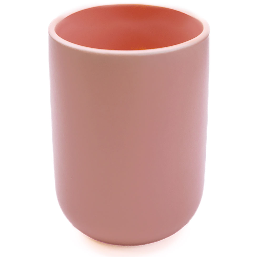 Coffee ceramic cup pink f-027 280ml
