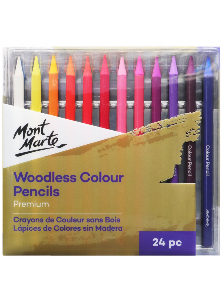 Mont marte woodless colour pencils 24pc bpn0001