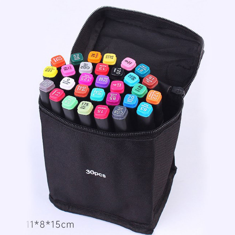 Art coloring dual head marker pen set with bag 30 colors