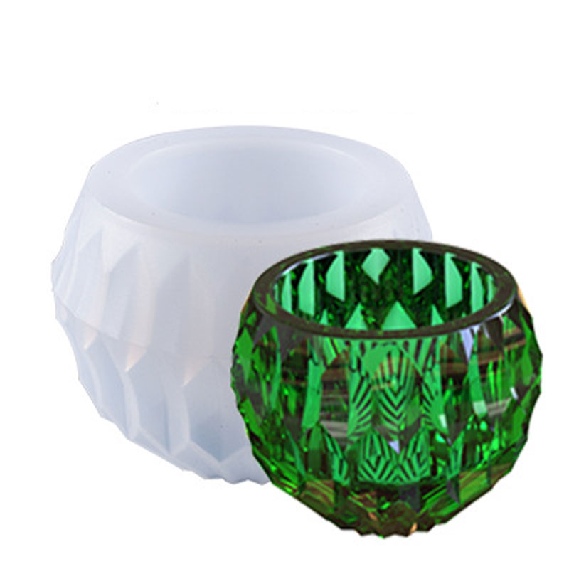 Resin art candle base silicone mold F-577-AR010193