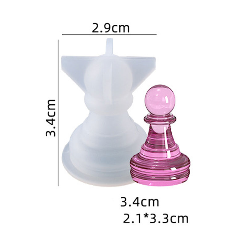 Resin art chess pcs silicone mold F-594-AR010206