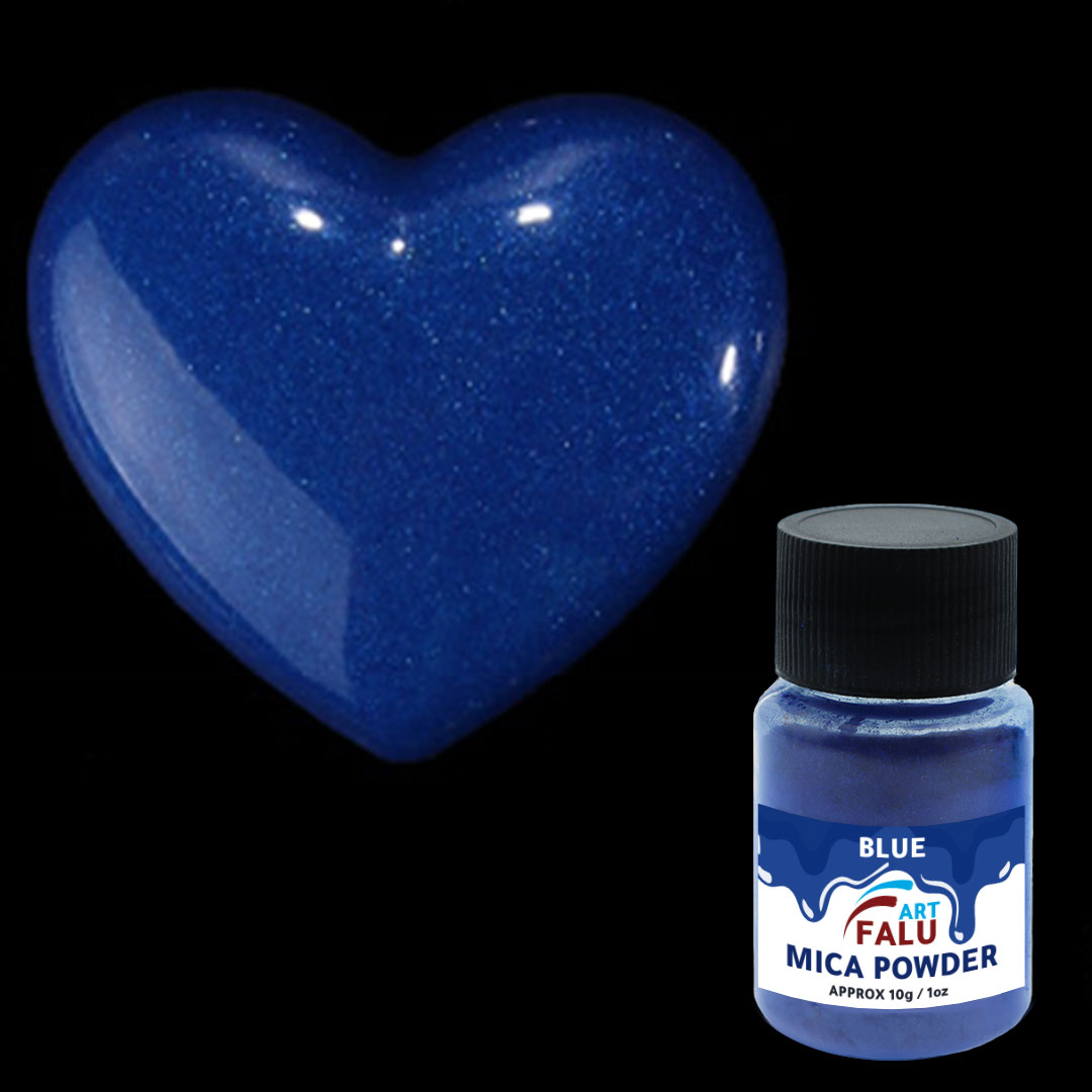 Falu Art Mica powder 10G for resin and candle and soap - blue