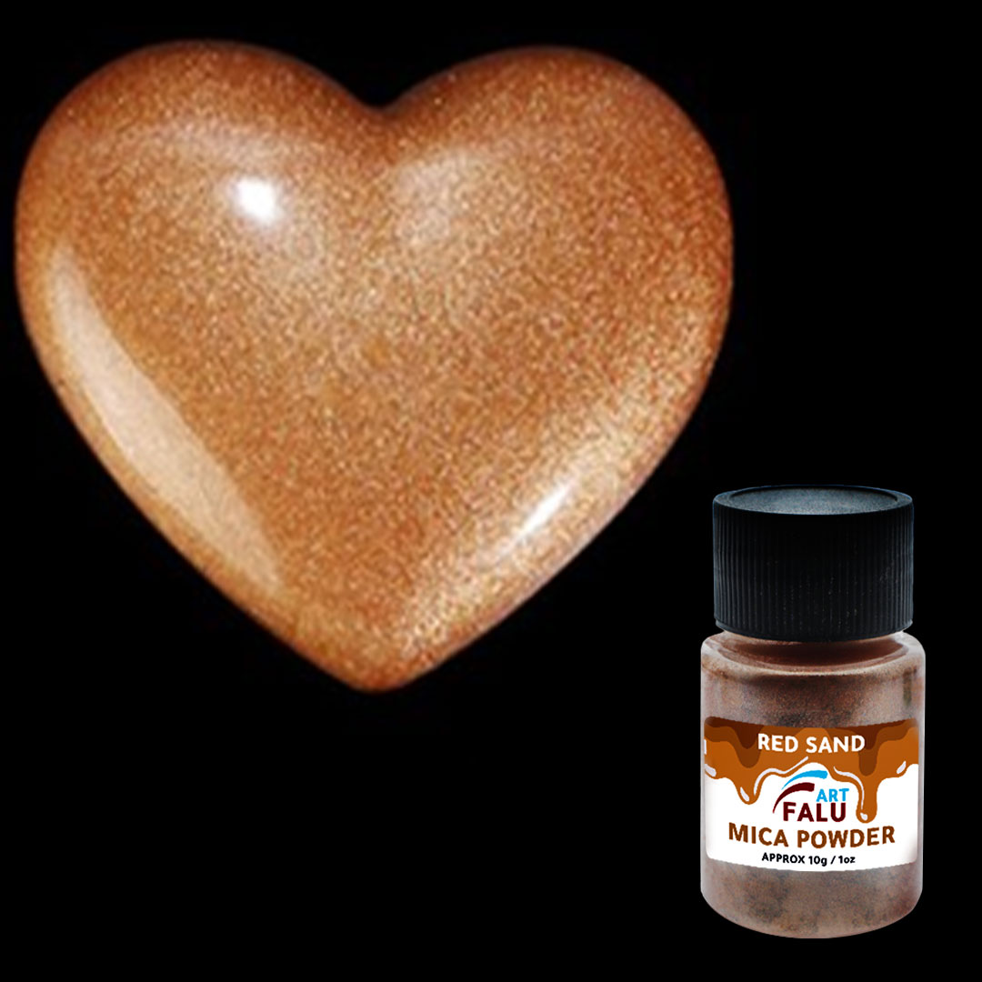 Falu Art Mica powder 10G for resin and candle and soap - RED SAND