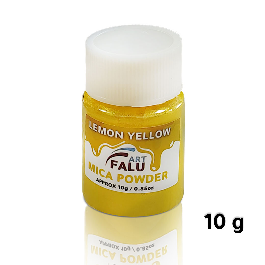 Falu Art Mica powder 10G for resin and candle and soap - lemon yellow-AR010327