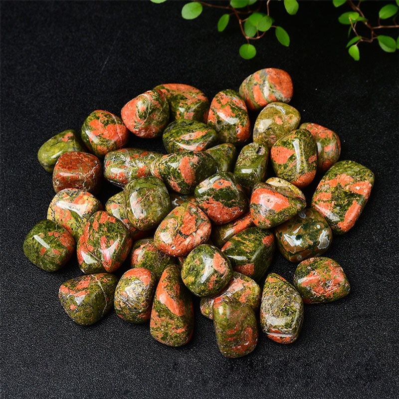 Polished natural stones Flower Green Treasure Polishing 2-3cm/100g