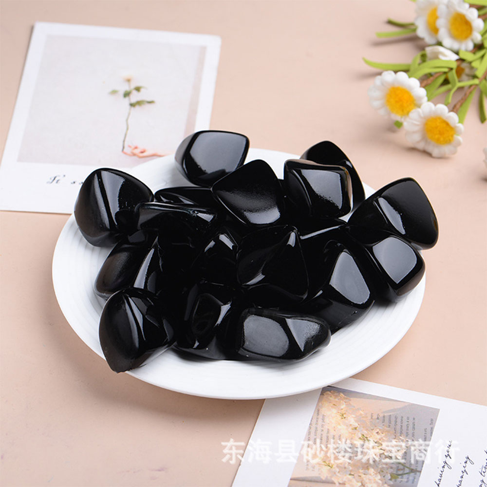 Polished natural stones Obsidian polishing 2-3cm/100g-AR010357