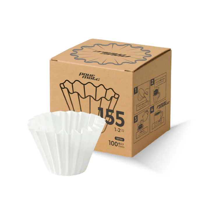 Pourmate Wave Shape Coffee Paper Filter 155mm 