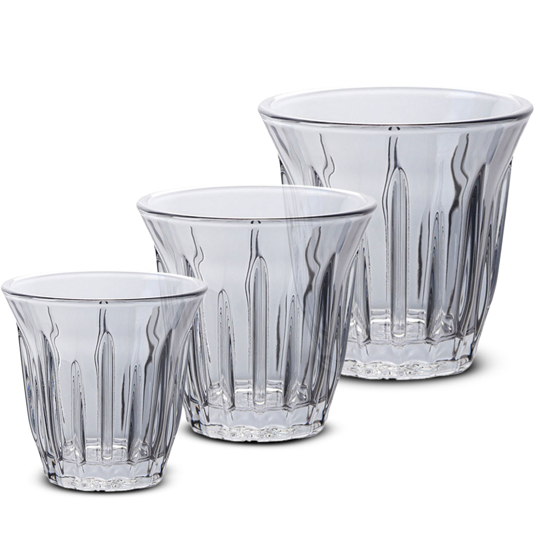  Coffee glass cup smoke black multi-size