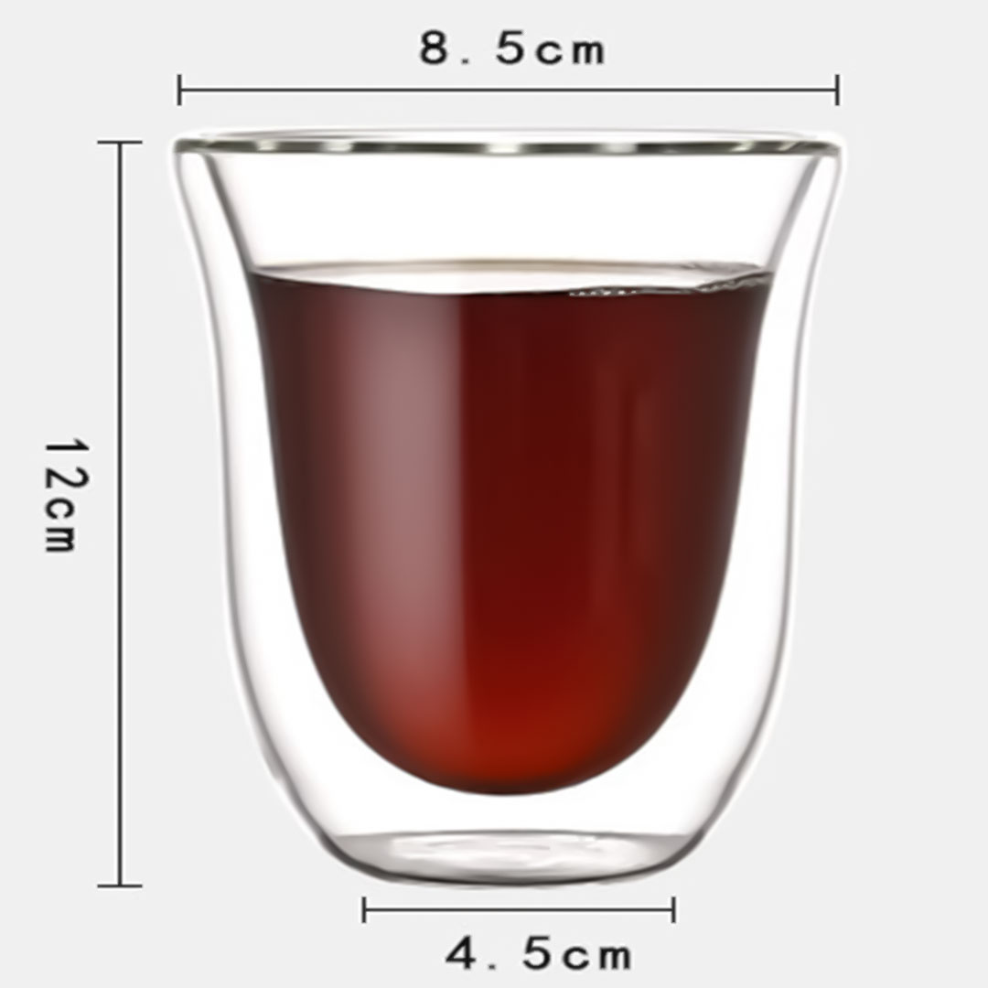Coffee glass vaccum cup d-style 300ml