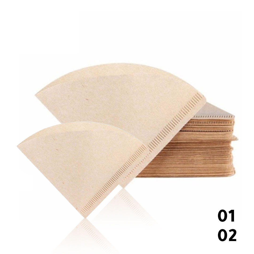 Coffee v60 paper filter brown 100pcs multi-size