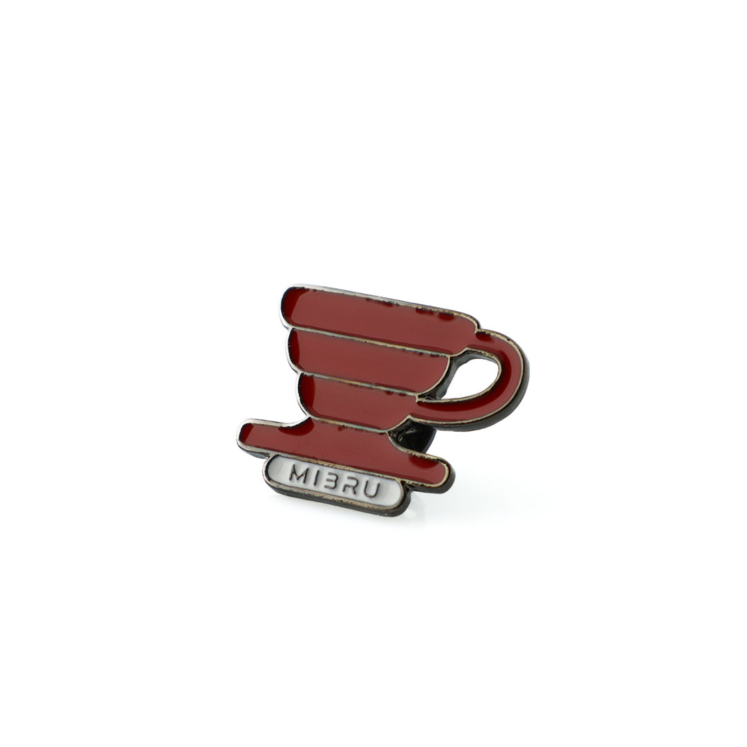 Coffee brooch v60 red 15g