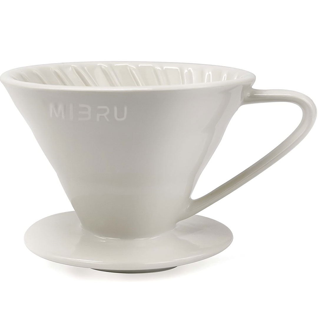 Coffee ceramic dripper v60 v02 1-4 cups white