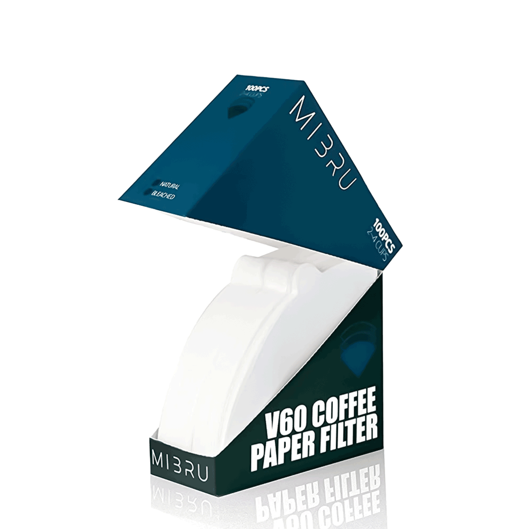 Coffee paper filter v60 v02 100pcs white mibru