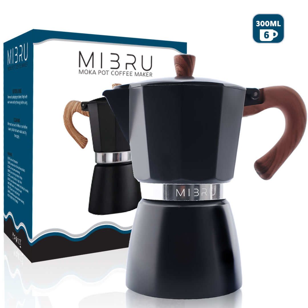 Coffee moka pot coffee maker 300ml black-KR011632