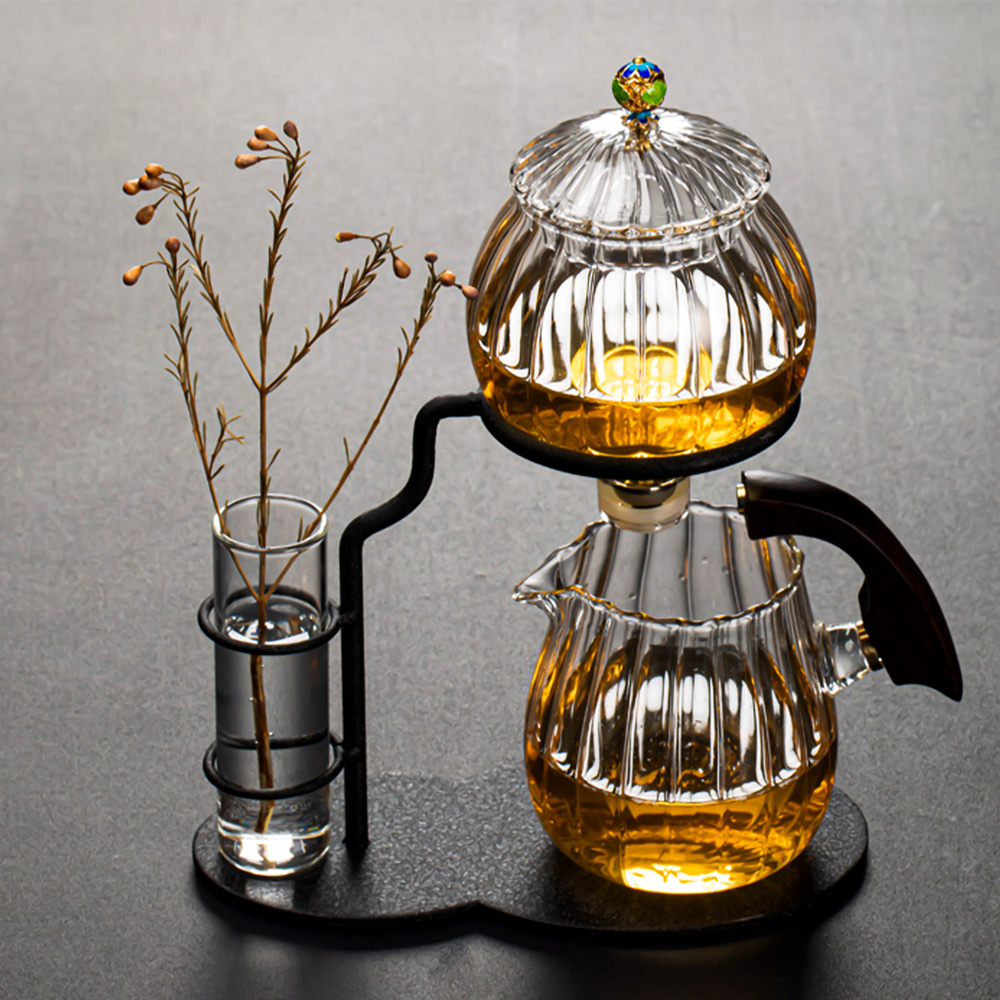 Tea herbal drink dispenser metal glass f169