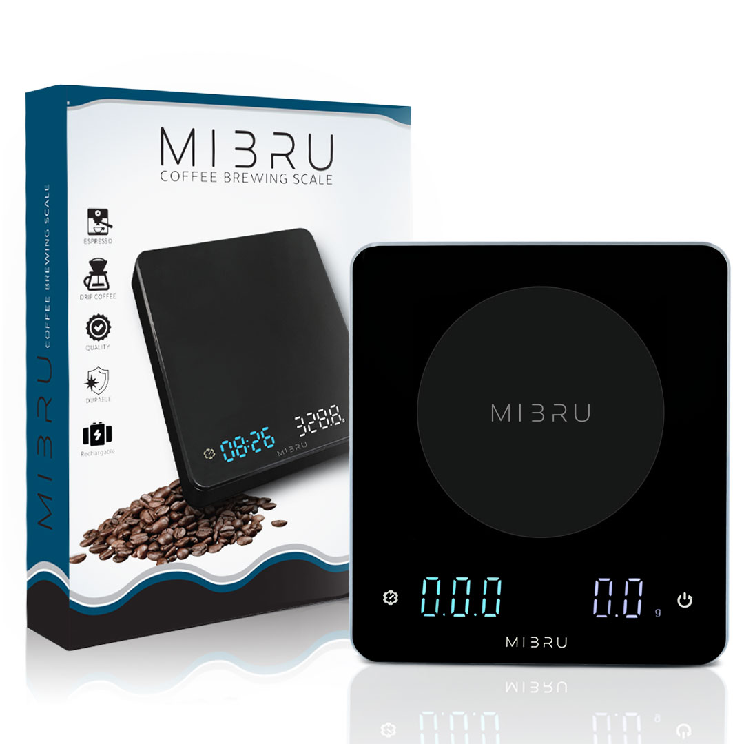 Coffee scale digital with timer square black-KR012097