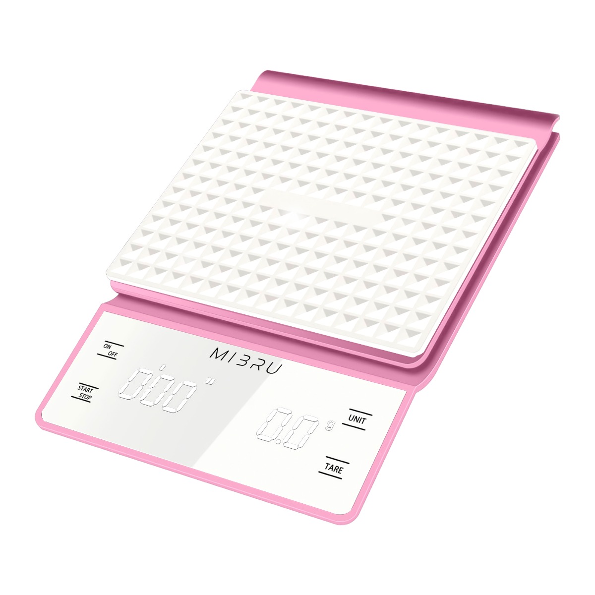 Coffee digital scale with led timer pink white-KR012206