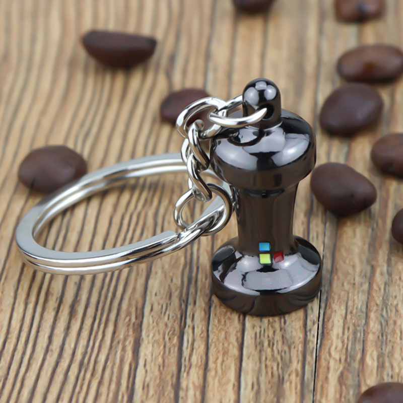 Coffee keychain tamper black