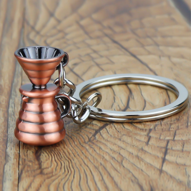 Coffee keychain dripper set bronze