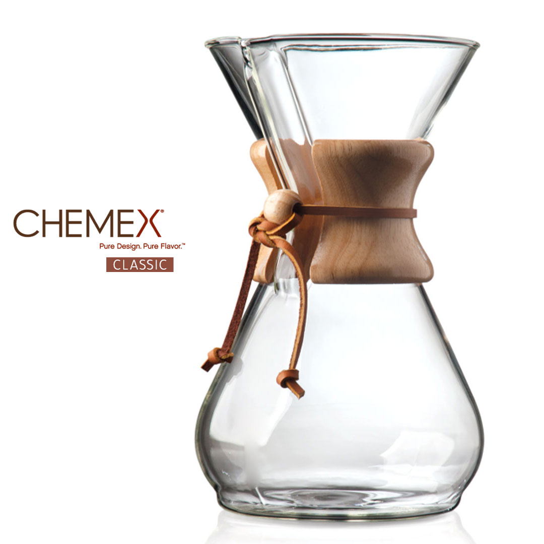 CHEMEX 8 CUP CLASSIC SERIES GLASS COFFEE MAKER-KR012291