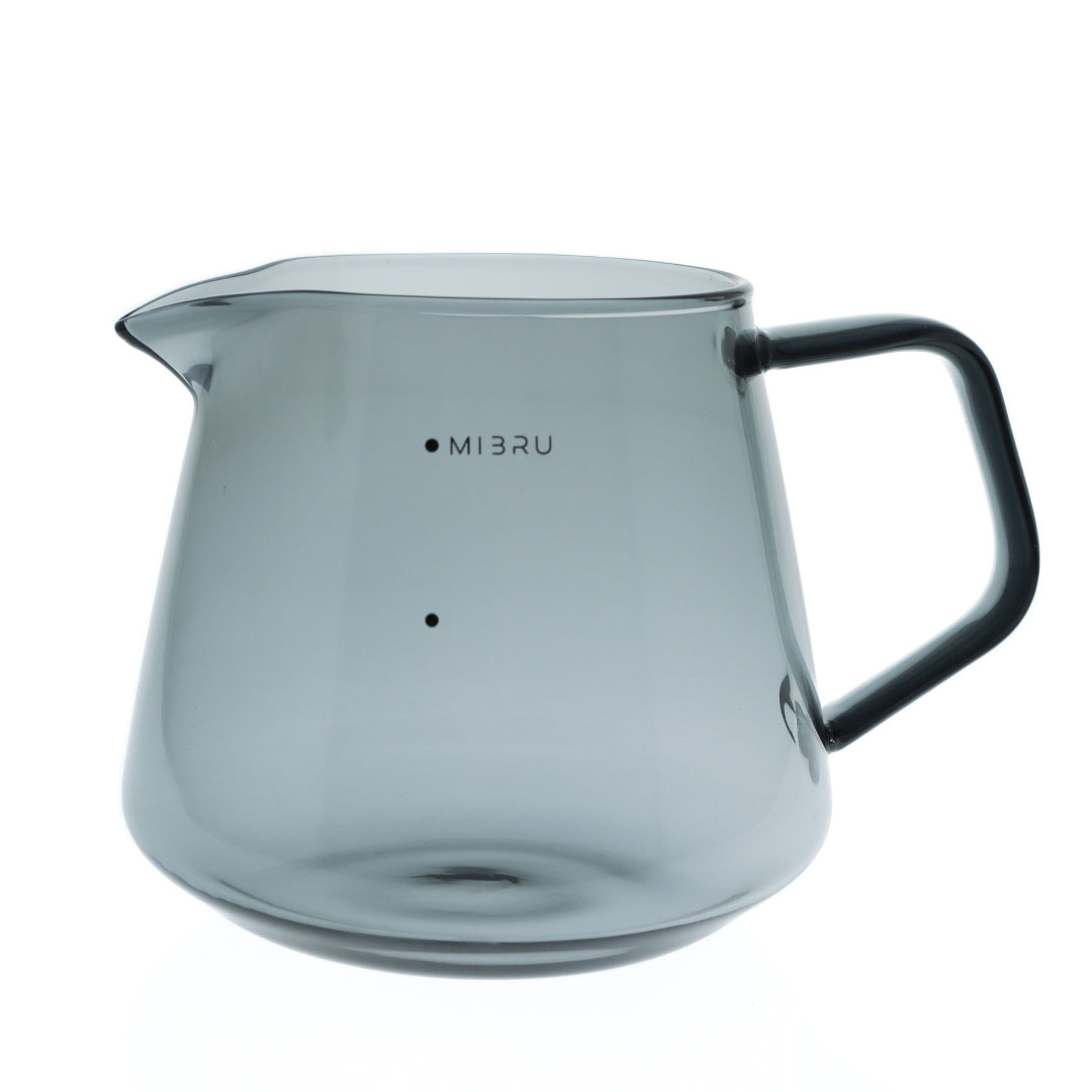 Coffee glass server jug tint black 600ml-KR012449