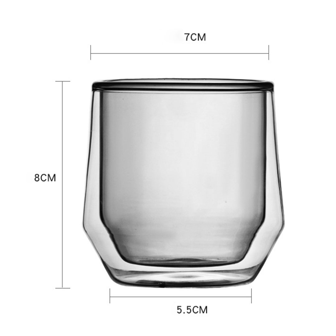 COFFEE VACCUM GLASS CUP 170ML GRAY