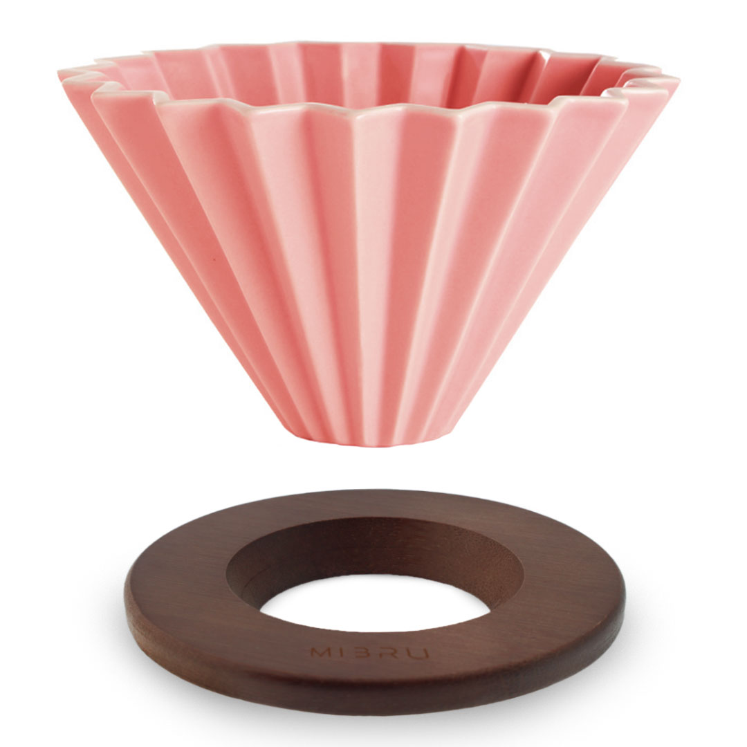 Coffee ceramic dripper v02 zigzag pink