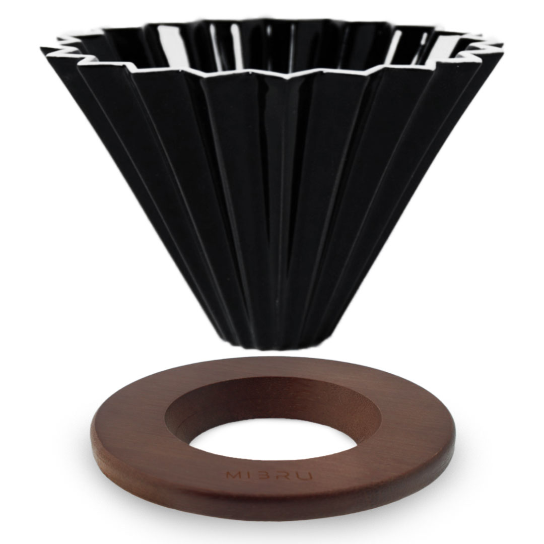 Coffee ceramic dripper v02 zigzag black
