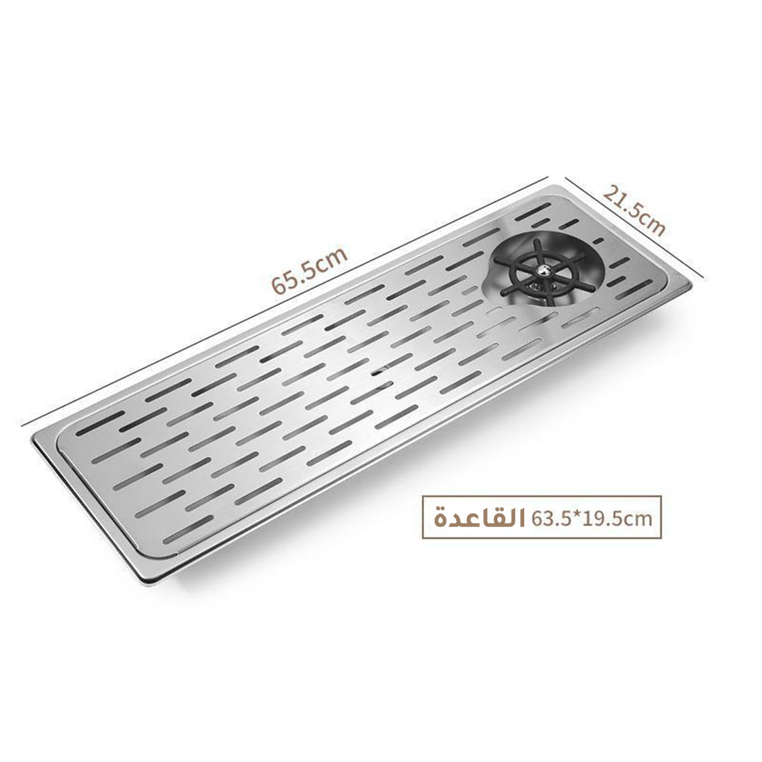 Coffee stainless steel rinser flat 65x21 silver-KR012549