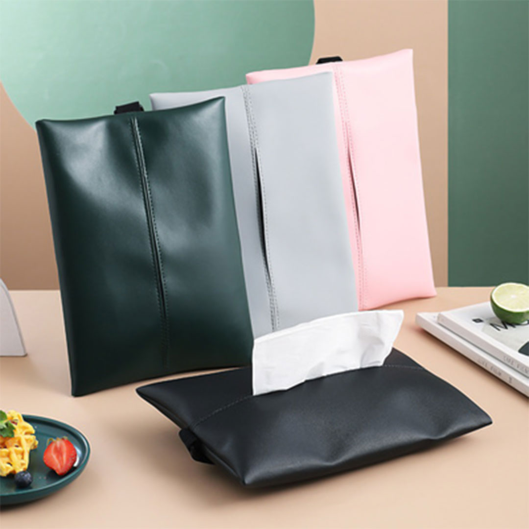 Leather tissues bag multi-color 